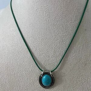 blue howlite pendant necklace